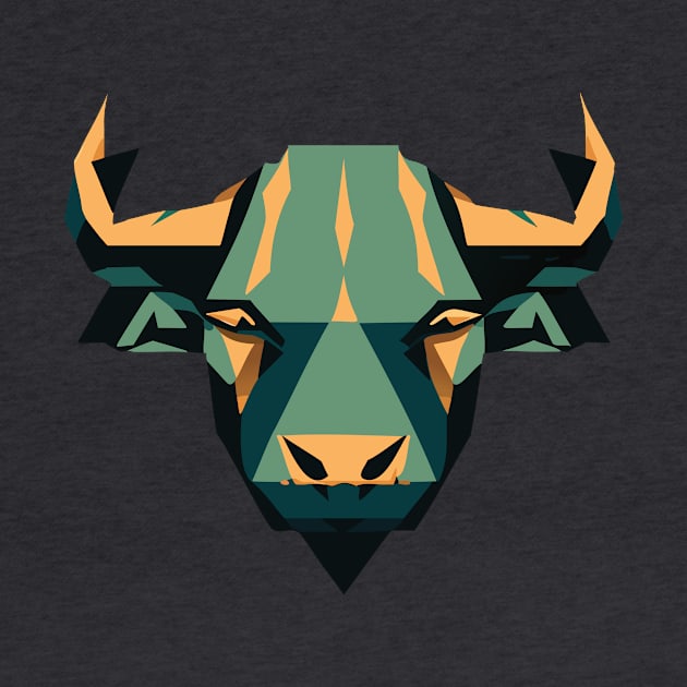 Geometric designed Buffalo Face by goingplaces